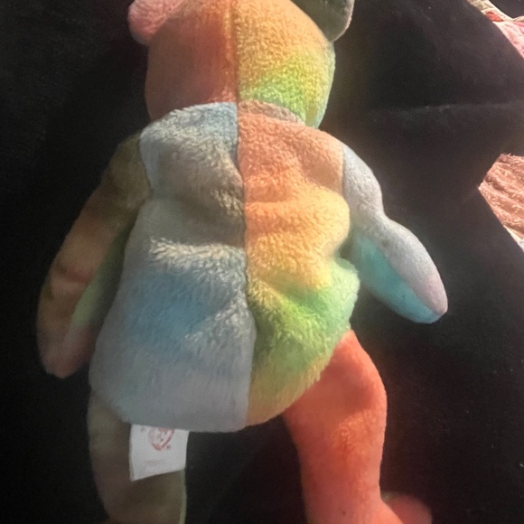 Ty Beanie Baby Peace Bear | No Hang Tag | PVC Pellets. - Picture 3 of 8